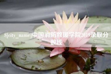 天水中国消防救援学院2019录取分数线