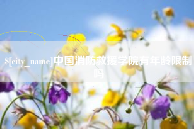 天水中国消防救援学院有年龄限制吗