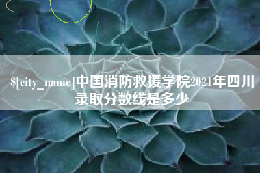 天水中国消防救援学院2021年四川录取分数线是多少