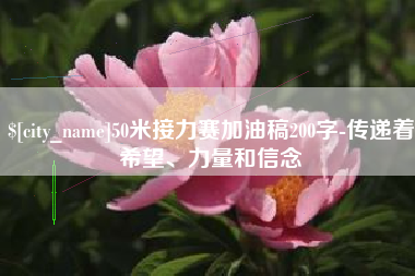 天水50米接力赛加油稿200字-传递着希望、力量和信念
