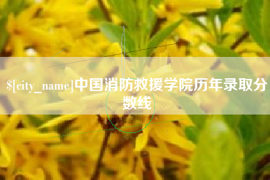 天水中国消防救援学院历年录取分数线