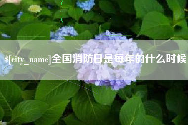 天水全国消防日是每年的什么时候