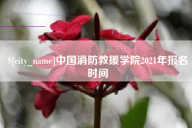 天水中国消防救援学院2021年报名时间