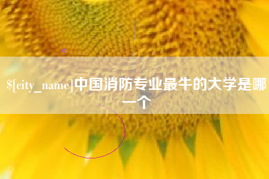 天水中国消防专业最牛的大学是哪一个