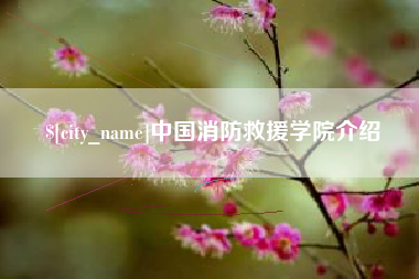 天水中国消防救援学院介绍