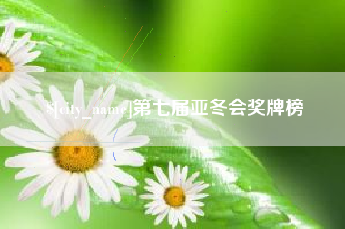天水第七届亚冬会奖牌榜