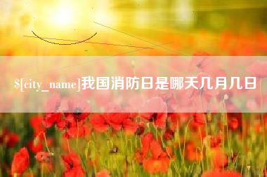 天水我国消防日是哪天几月几日