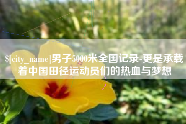 天水男子5000米全国记录-更是承载着中国田径运动员们的热血与梦想