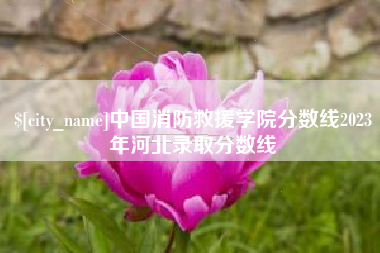 天水中国消防救援学院分数线2023年河北录取分数线