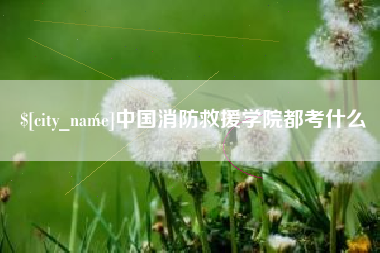 天水中国消防救援学院都考什么