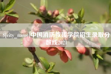 天水中国消防救援学院招生录取分数线2021