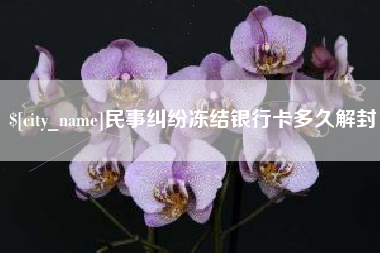 天水民事纠纷冻结银行卡多久解封