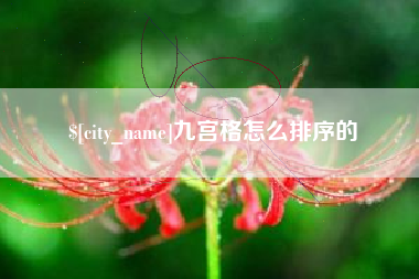 天水九宫格怎么排序的