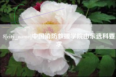 天水中国消防救援学院山东选科要求