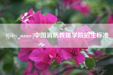 天水中国消防救援学院招生标准