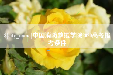 天水中国消防救援学院2020高考报考条件